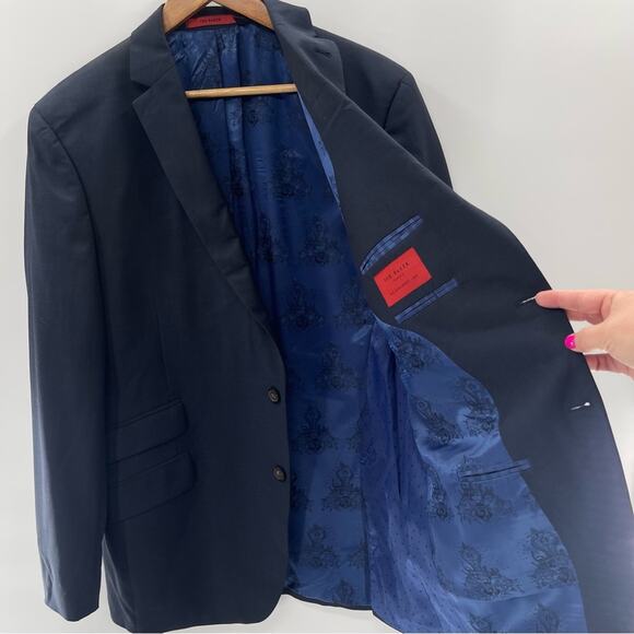 Ted Baker Wool “No Ordinary Joe” 2Pc. Suit Set Navy Blue 46 Long Waist 40 - Picture 6 of 16